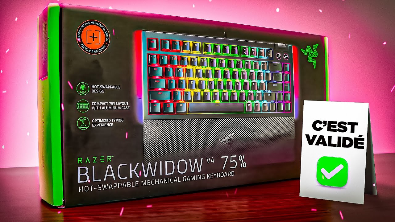 Miniature de la vidéo de Custom Ton Clavier sur le Razer BlackWidow V4 75%